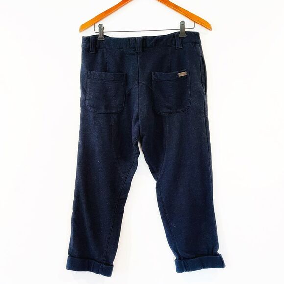 Rehab Second Sunday Men's Cropped Sweat Pants Navy Small Cuffed Lounge - Picture 2 of 5